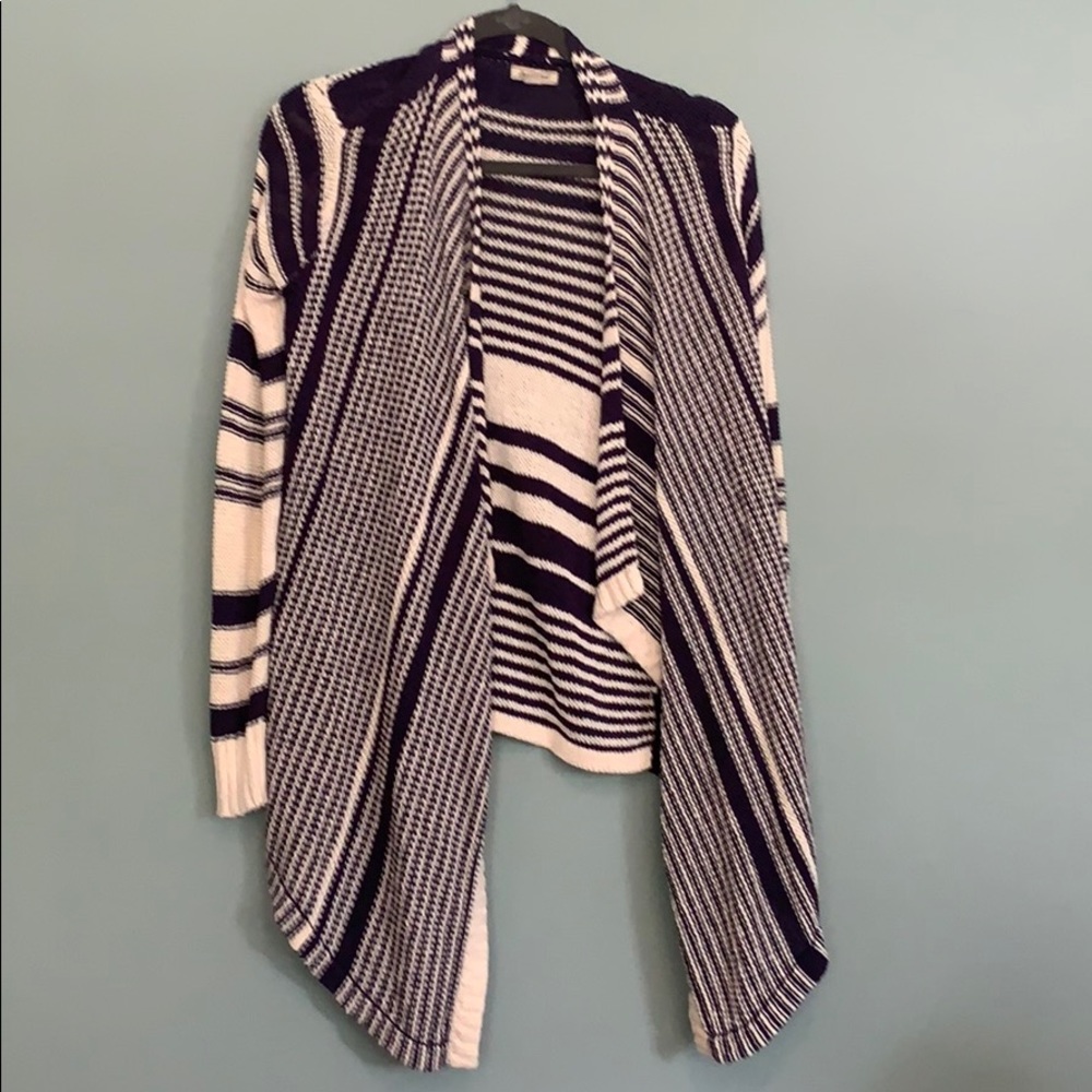 Navy blue patterned cardigan